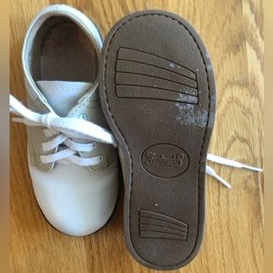 White Leather Kids Dress Shoes